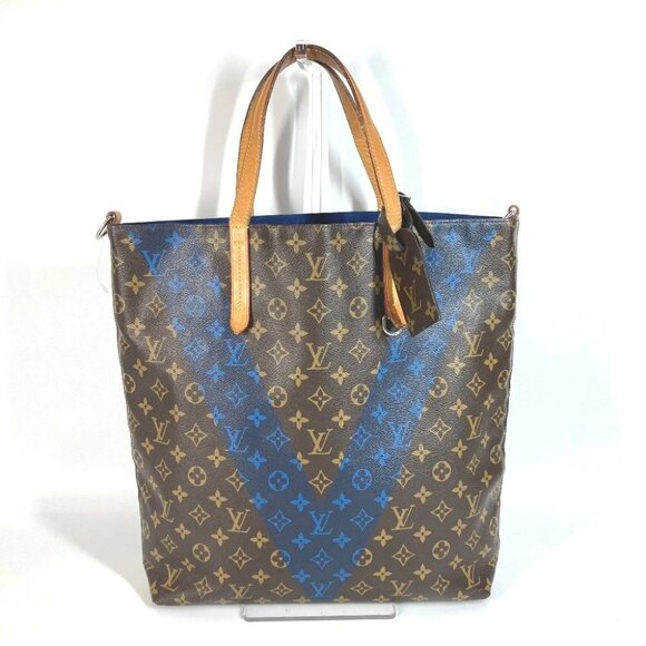 LOUIS VUITTON M50147 Monogram V line Cabas NS Tote Bag Vertical Shoulder Bag - Picture 1 of 16